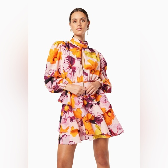 Elliatt Zaida Floral Mini Dress in Multi - Picture 1 of 8